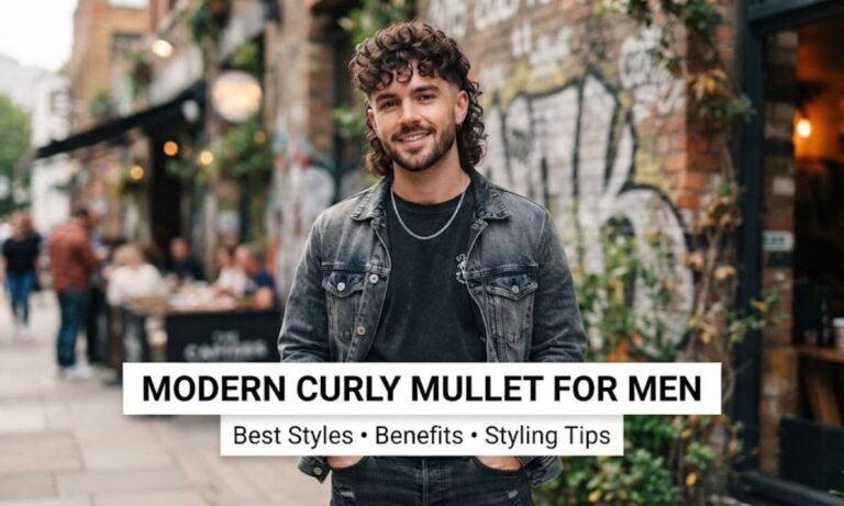 Modern Curly Mullet for Men | Best Styles, Benefits & Styling Tips