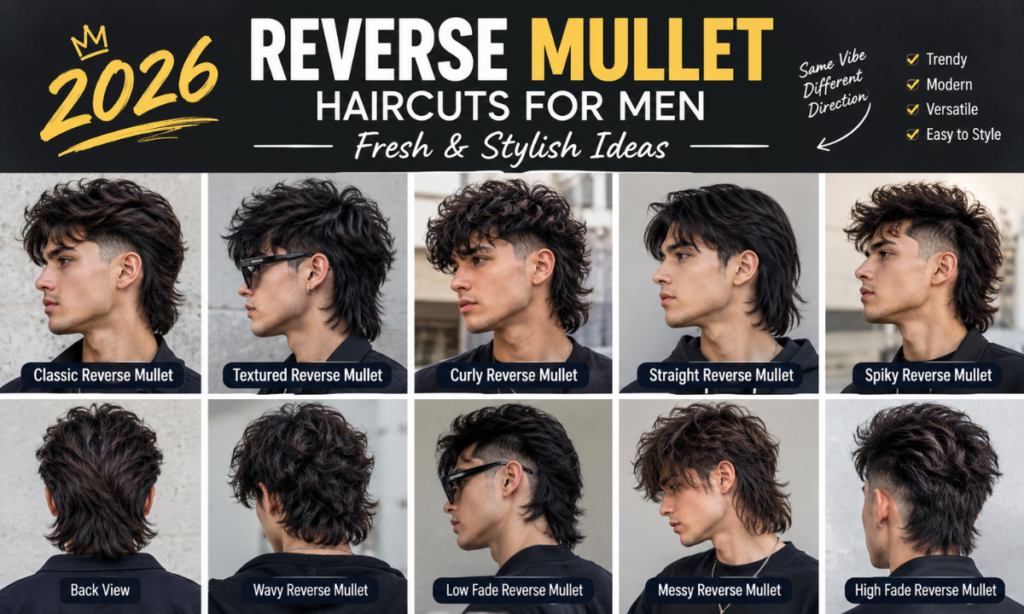2026 Reverse Mullet Haircuts for Men: Fresh & Stylish Ideas