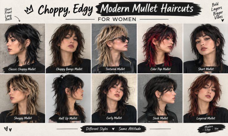 Choppy, Edgy Modern Mullet Haircuts for Women